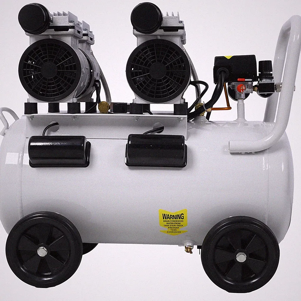 2.5 HP Air Compressor Silent 13 Gallon Oil-Free Air Compressor Light Gray New