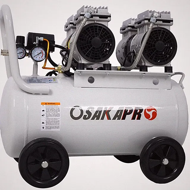 2.5 HP Gray 13 Gallon Silent Air Compressor,Oil-Free, 70 dBA, Portable w/Wheels