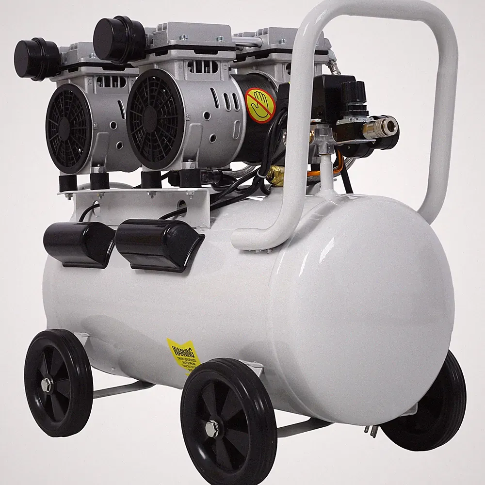 2.5 HP Silent Air Compressor Lightweight with Wheels13 Gallon Electric Shop Gray