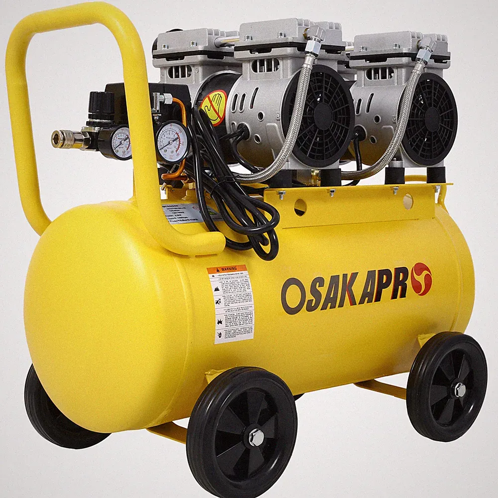 2.5 HP Ultra Quiet Air Compressor 13 Gallon Oil-Free Automatic Drain Valve