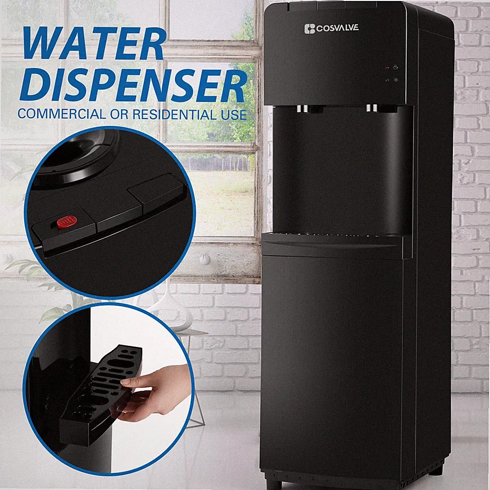 5 Gallon Hot&Cold Water Dispenser Cooler Compressor Top Loading w/ Child Lock