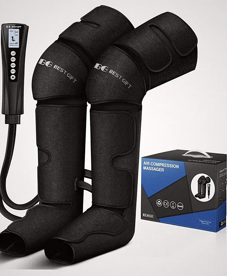 Air Compression Massager 3 Temp 3 Intensity Levels BG Best Gift Leg Thigh Feet