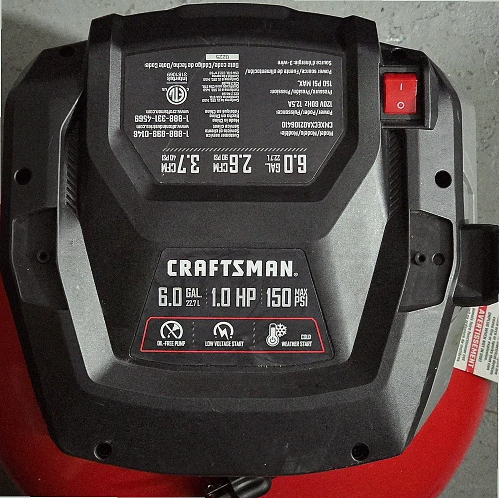 CRAFTSMAN 6-Gallon No Hours Electric 150 PSI Pancake Air Compressor (MOTOR ONLY)