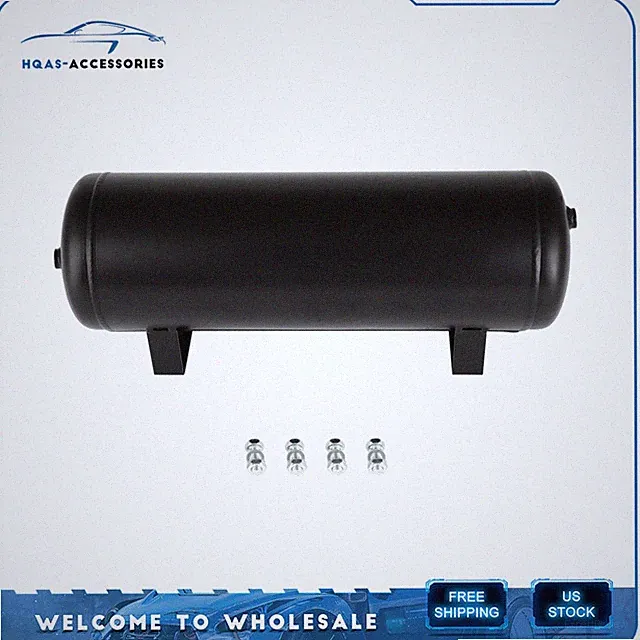 For Air Ride Suspension 6 Ports 2.5 Gallon Air Tank For Train Horns Compressor