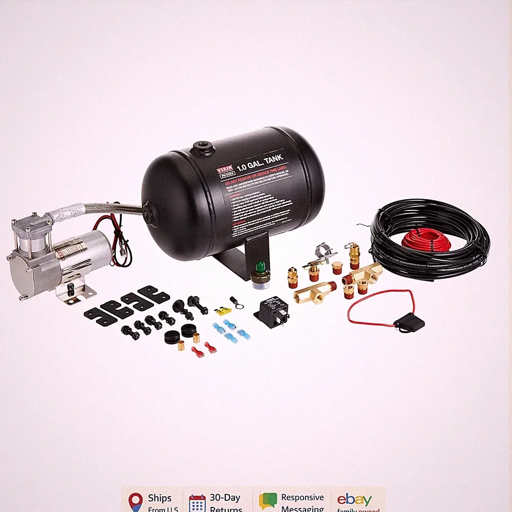 Portable 12V Air Compressor with 1 Gallon Tank for Tire Inflation & Air Tools