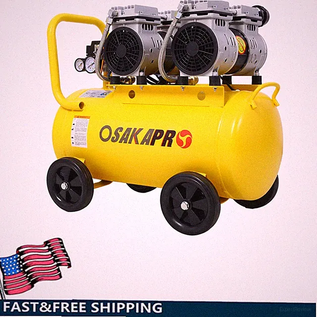 Portable Air Compressor Tank Quiet 2.5HP 13 Gallons Adjustable Pressure w/Wheel