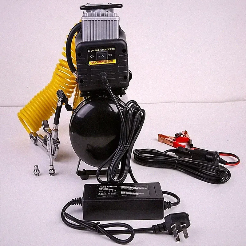 Portable Low-Noise Mini Car Air Compressor with Air Tank for Automotive Painting