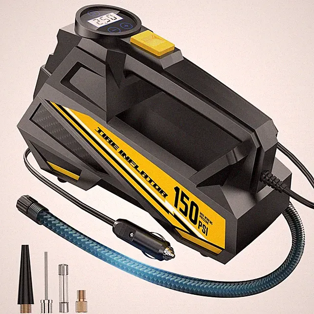 Tire Inflator Portable Air Compressor- 12V DC Air Pump for Car Tires with 150...