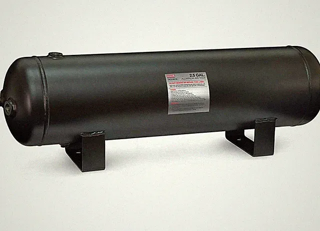 Viair 91028A-BL 2.5 Gallon Aluminum Tank Six 1/4" NPT Ports 200 PSI Rated